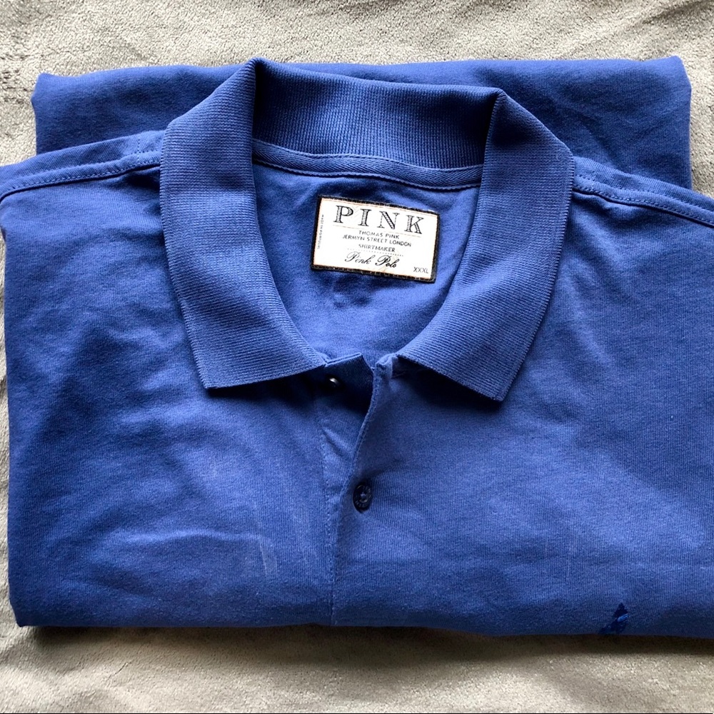 XXXL Soft Blue Thomas Pink Polo